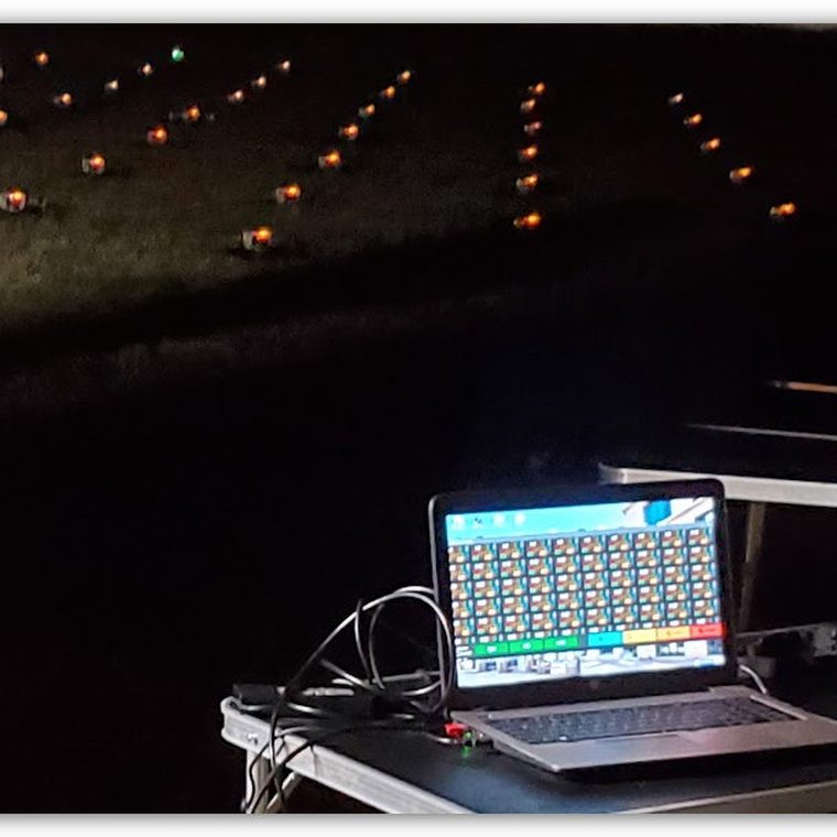 Steuerung der Show per Laptop-Groundstation